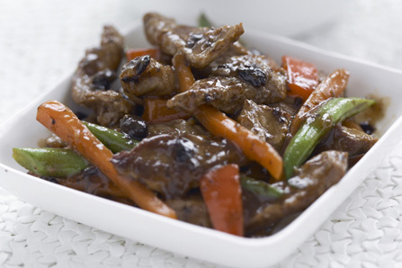 Beef and Peppers in Black Bean Sauce